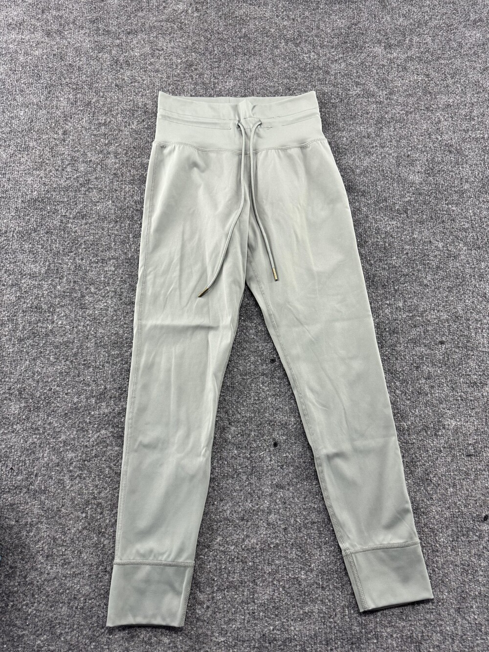 RYAN Leggings Womens XS Gray High Rise Ankle Drawstring Skinny Yoga Gym Pants